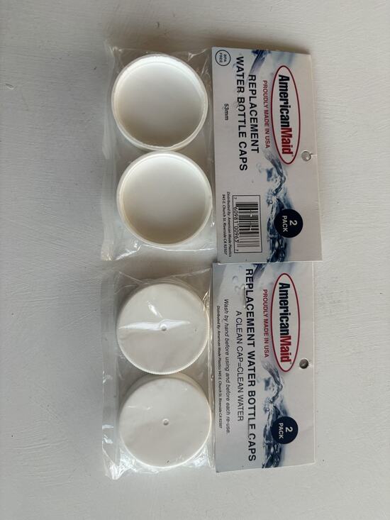 American Maid Other - American Maid Replacement Water Bottle Caps 2 Pack 53mm for 3 or 5 gallon jugs